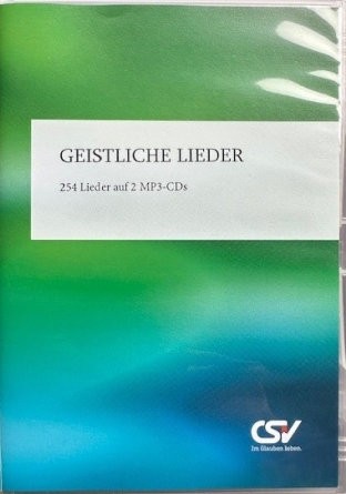 Geistliche Lieder – 254 Lieder – auf zwei MP3-CDs
